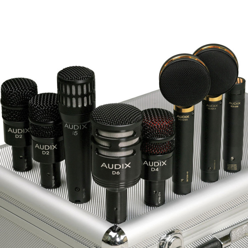 Audix ADX-STE8 Premium 8 Piece Studio Microphone Package Closeup
