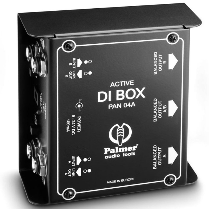 Palmer Pan 04 A - Active 2-Channel DI Box Front View