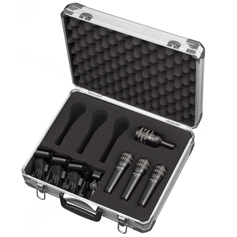 Audix ADX-DP4 4 Piece Pro Drum Microphone Package Top View