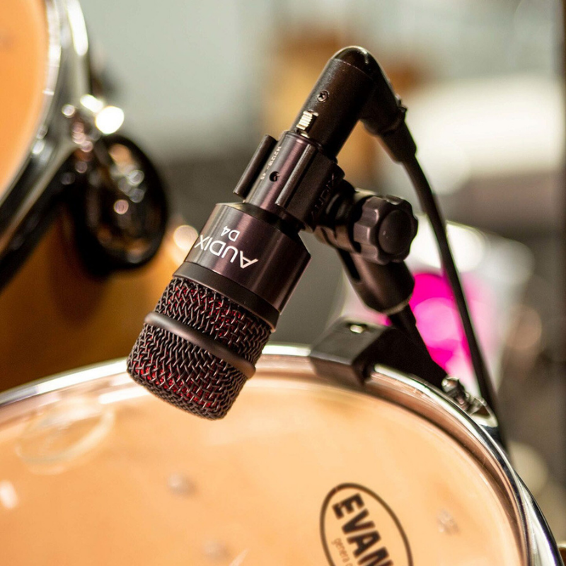 Audix ADX-D4 Professional Dynamic Instrument Microphone Mounted