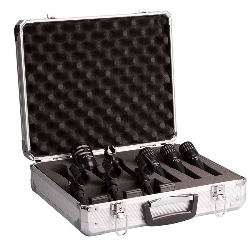 Audix ADX-DP4 4 Piece Pro Drum Microphone Package Side View