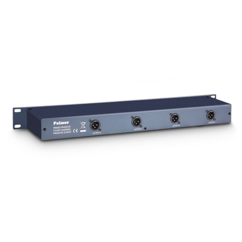 Palmer Pan 03 PASS - 19" DI Box 4-Channel Passive Back View