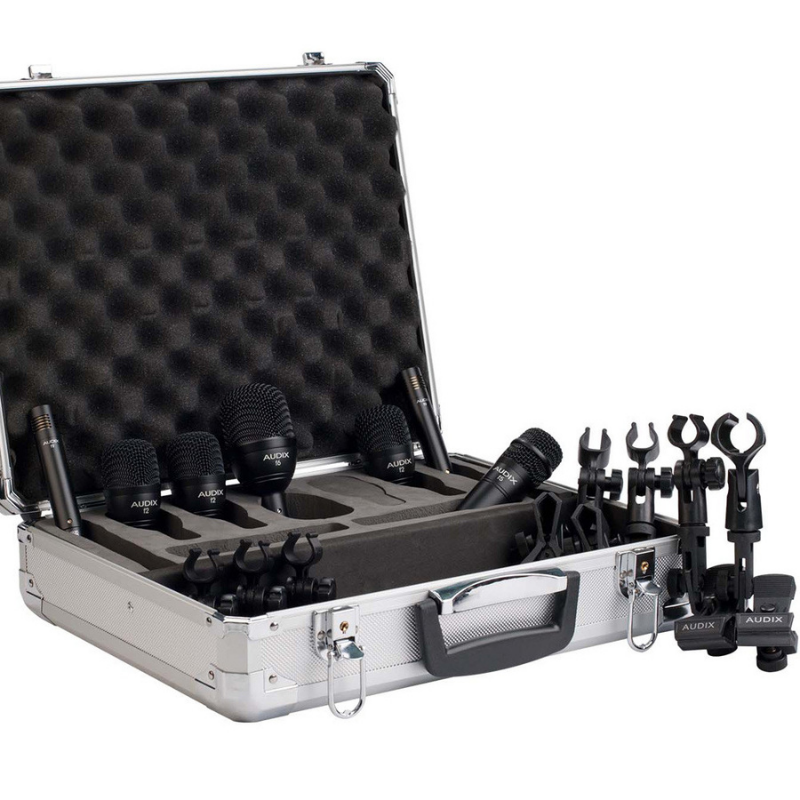 Audix ADX-FP7 7 Piece Fusion Drum Microphone Package Front View