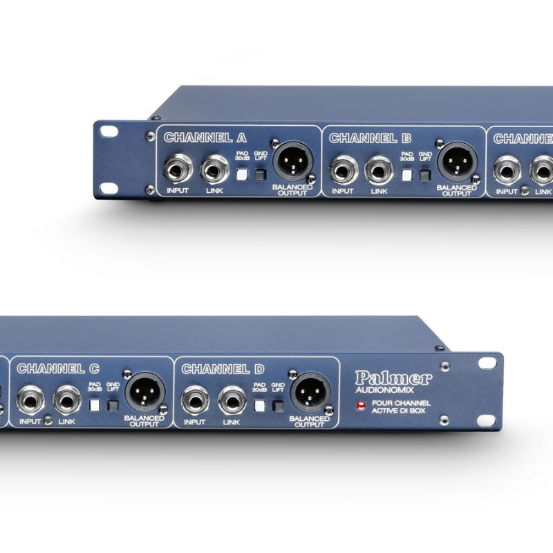 Palmer Pan 03 - 19" DI Box 4-Channel Active Front View 2