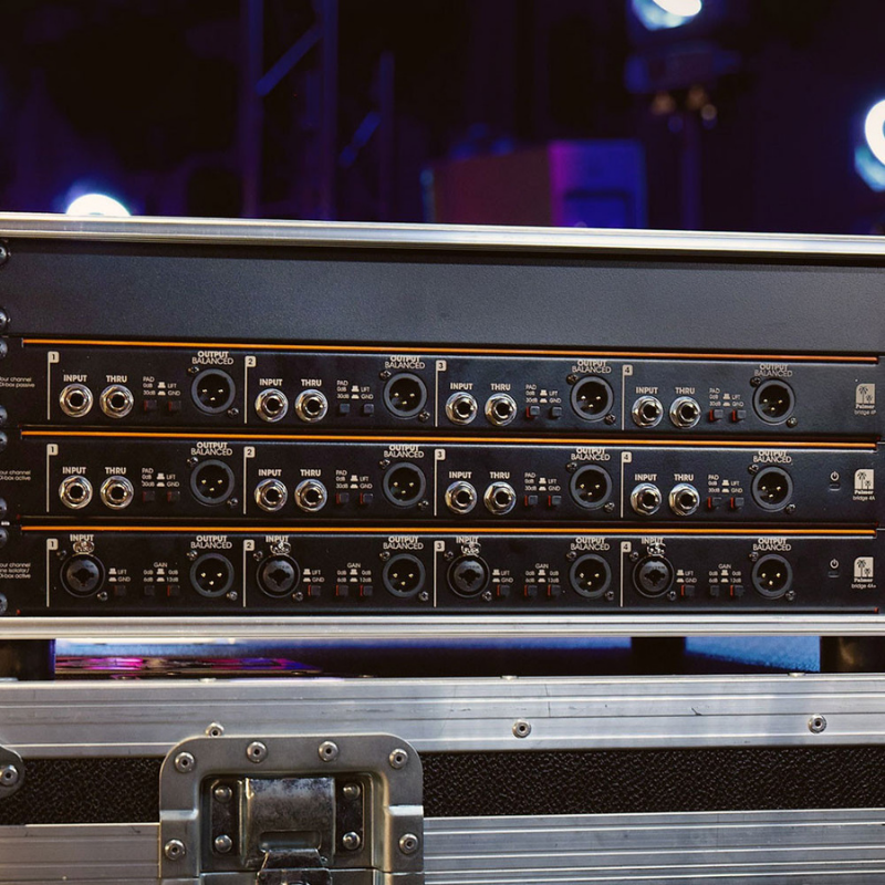 Palmer 19" 4 Channel Passive DI Rack with AoC in Action