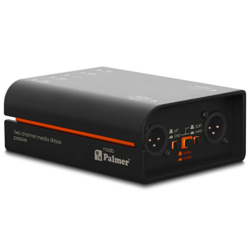 Palmer NAAB - Passive 2-Channel Media DI-Box Side View