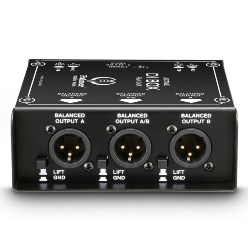 Palmer Pan 04 A - Active 2-Channel DI Box Side View
