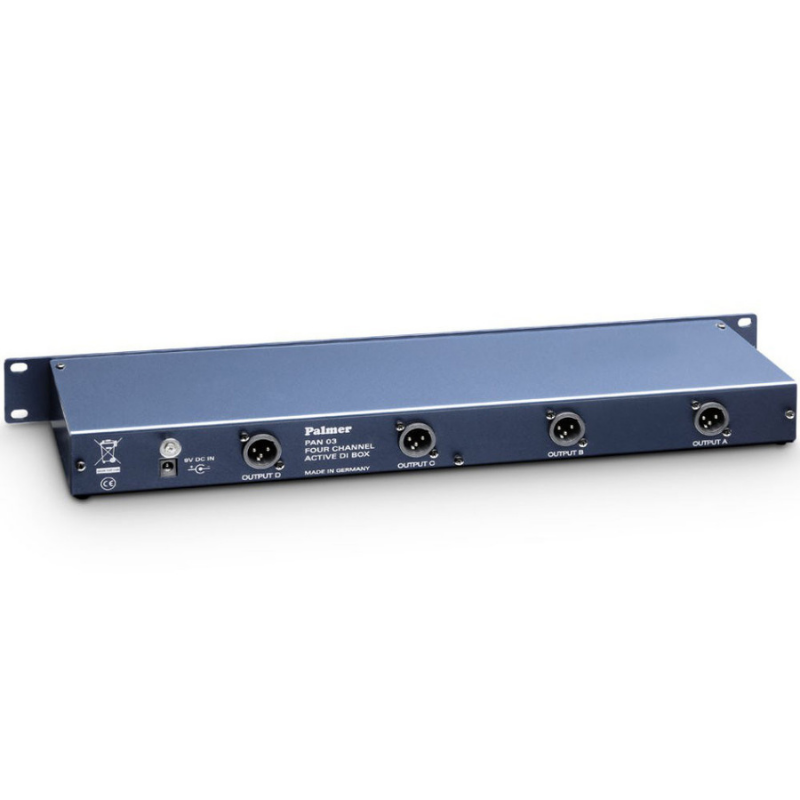 Palmer Pan 03 - 19" DI Box 4-Channel Active Back View