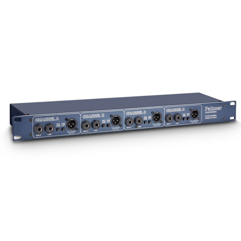 Palmer Pan 03 PASS - 19" DI Box 4-Channel Passive Front View