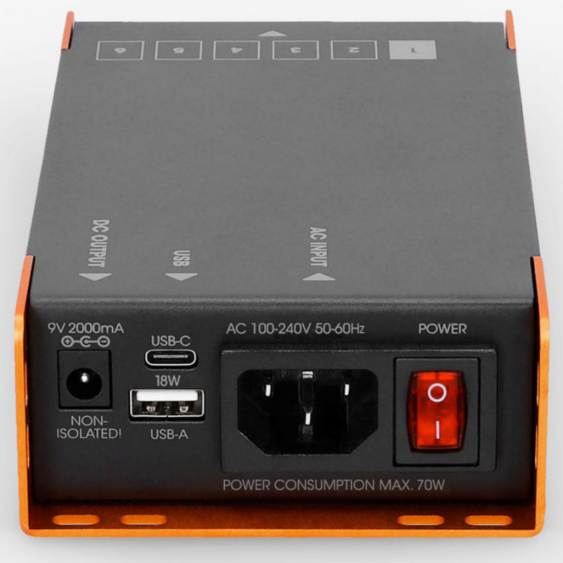 Palmer PWT 12 IEC - Universal Pedalboard Power Supply Back View