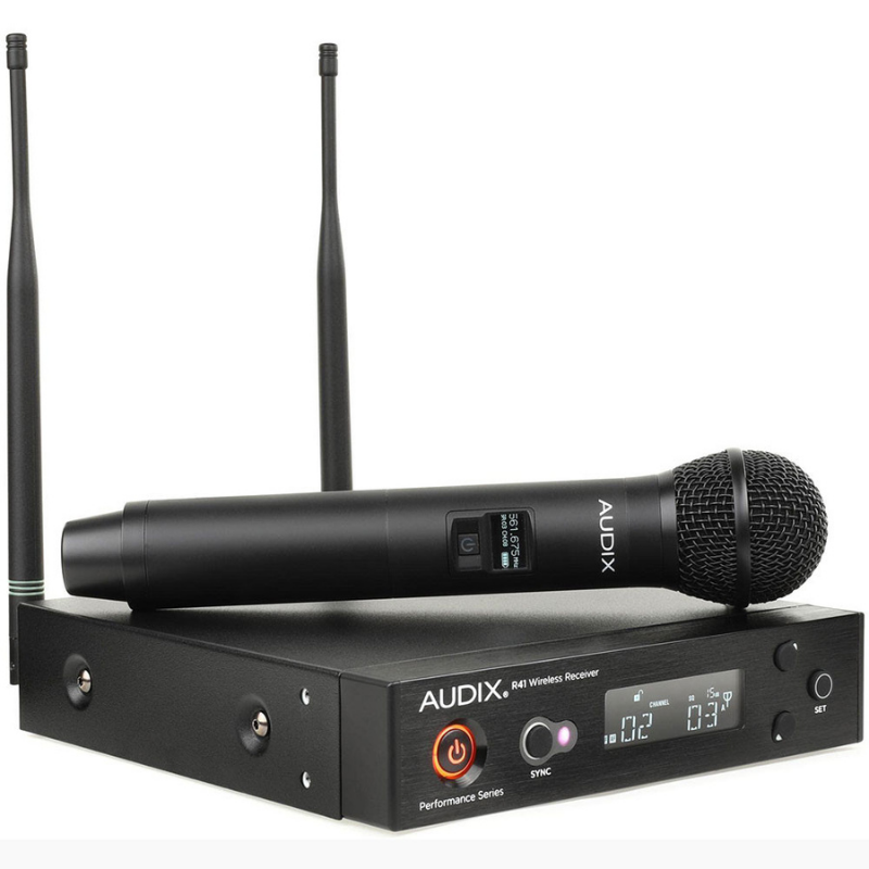 Audix Wireless Mic System with OM2 552-554 MHZ Side View
