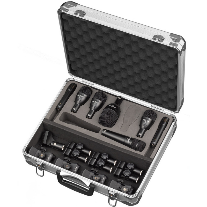 Audix ADX-FP7 7 Piece Fusion Drum Microphone Package Top View