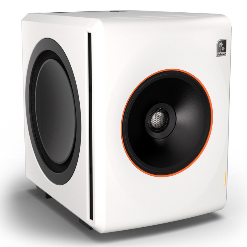 Palmer ORBIT 11 Active 1000W CO-AX 3-Way Studio Monitor Front View in White