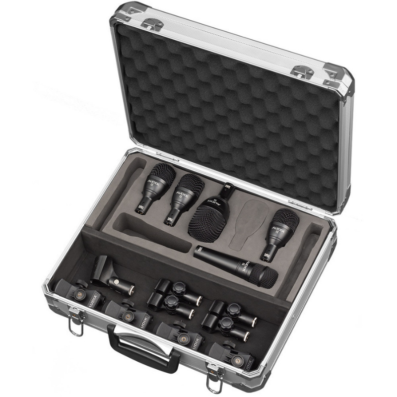Audix ADX-FP5 5 Piece Fusion Drum Microphone Pack Top View