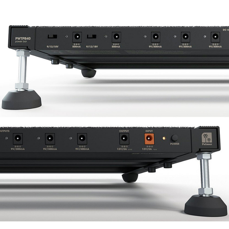 Palmer PEDALBAY® 40 PB - Pedalboard Including WTPB40 Power Bar Back View